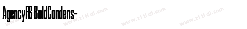 AgencyFB BoldCondens字体转换